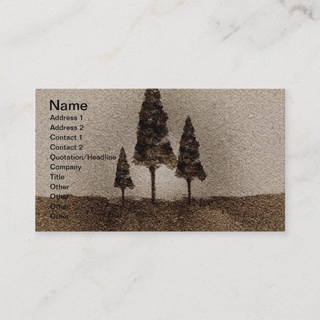 Carte De Visite Petits arbres (Devant)