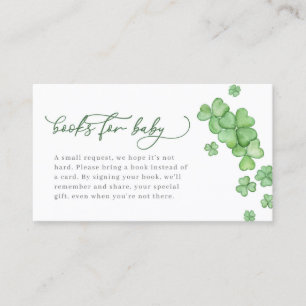Carte De Visite Petits Baby showers Shamrocks Livres pour Baby Car
