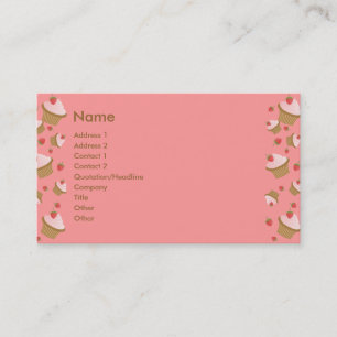 Carte De Visite Petits gâteaux de chocolat de fraise