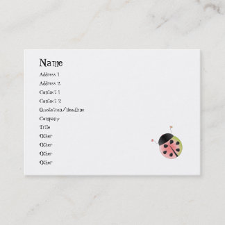Carte De Visite Pétoncle Ladybug