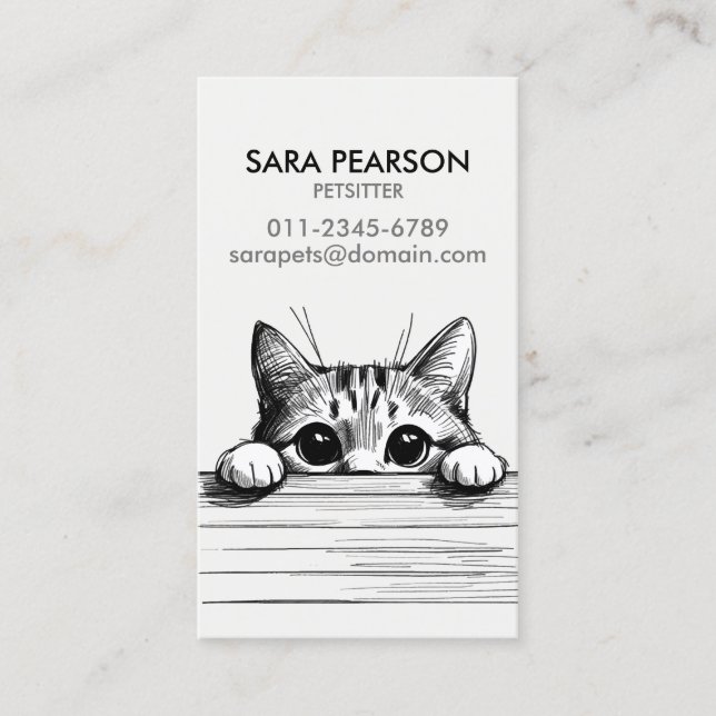 Carte De Visite Petsitter Animaux Animaux mineurs Chats (Devant)