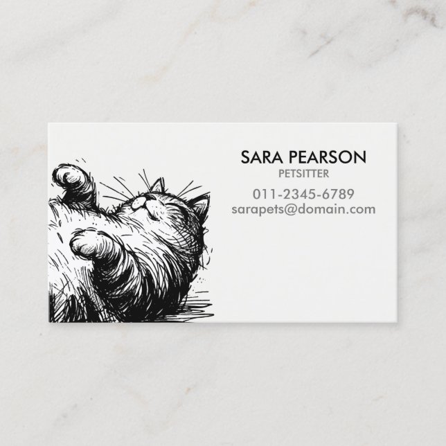 Carte De Visite Petsitter Par Minder Animaux Chats (Devant)