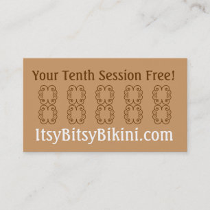 Carte De Visite Peu de bikini rouge