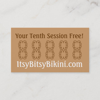 Carte De Visite Peu de bikini rouge