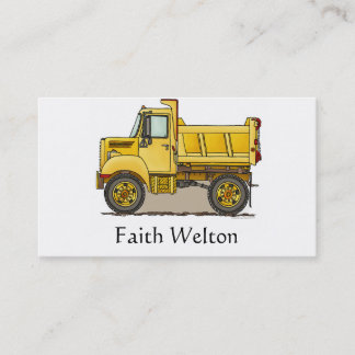 Carte De Visite Peu de camion à benne basculante