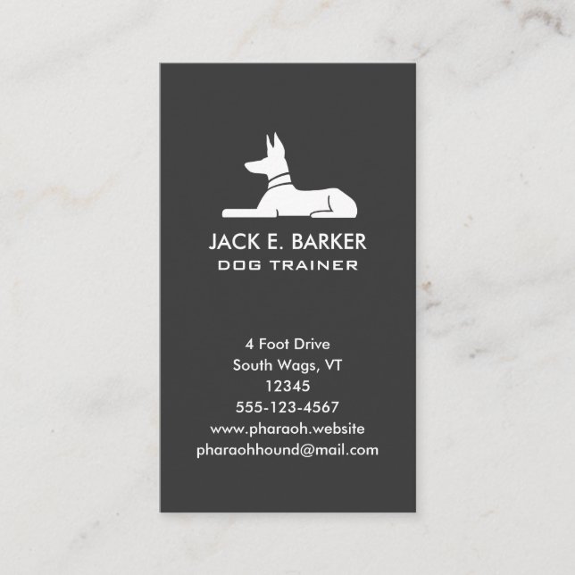 Carte De Visite Pharaoh Hound Vertical ->  is not a text to be tra (Devant)