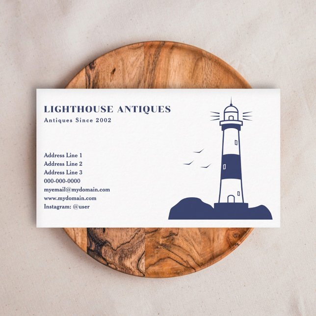 Carte de visite phare (Lighthouse Business Card)