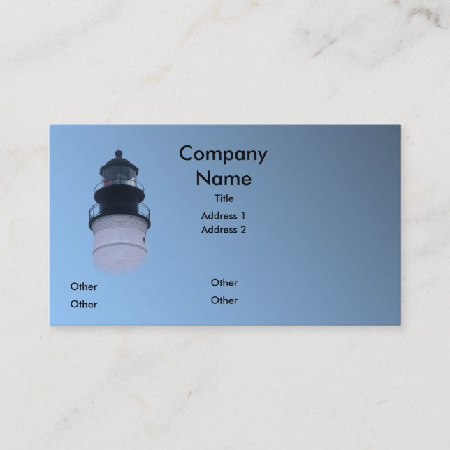 Carte De Visite Phare de Key West (Devant)