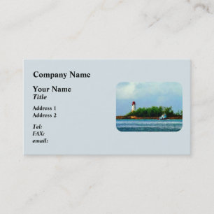 Carte De Visite Phare et bateau Nassau Bahamas