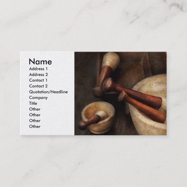 Carte De Visite Pharmacie - de nouveau au morcellement (Devant)
