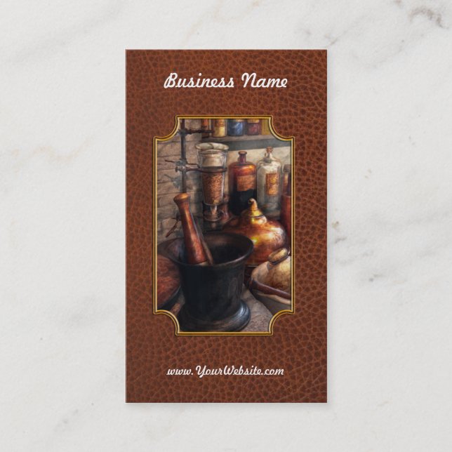 Carte De Visite Pharmacie - pilon - pharmacologie (Devant)