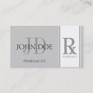 Carte De Visite Pharmacien/argent pharmacie de prescription