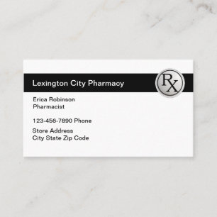 Carte De Visite Pharmacien de pharmacie simple moderne