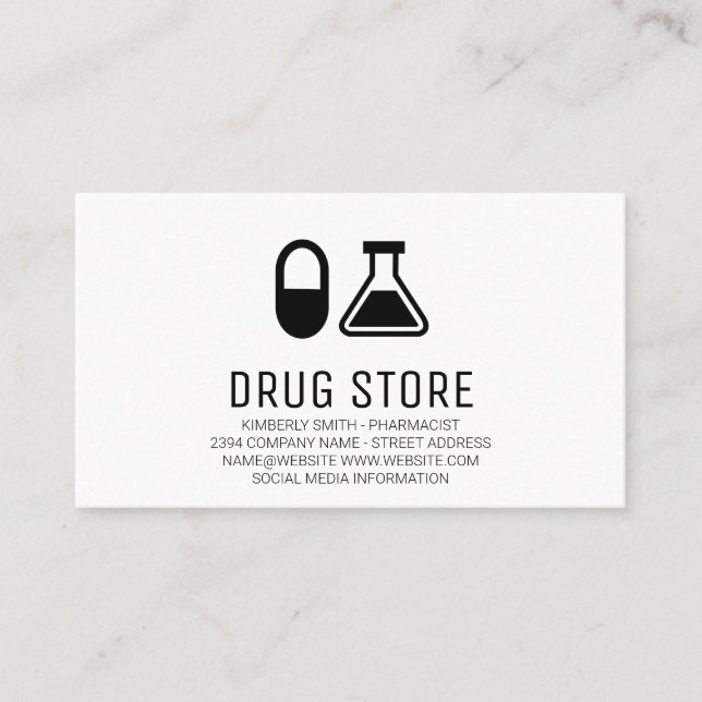 Carte De Visite Pharmacien | Médecine (Devant)