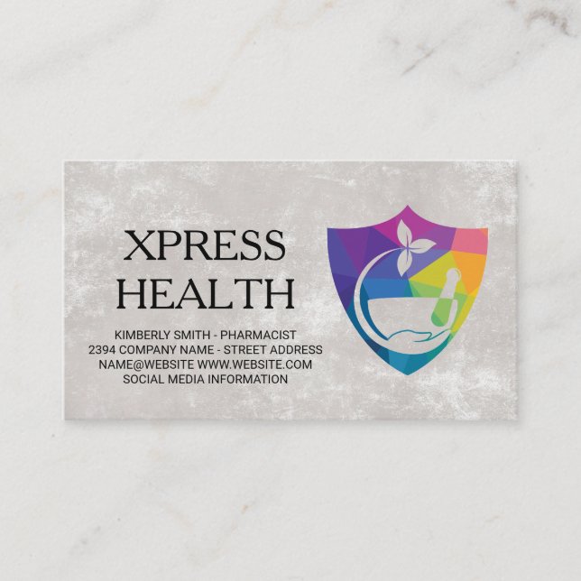 Carte De Visite Pharmacien | Pilules médicamenteuses | Médecin (Devant)