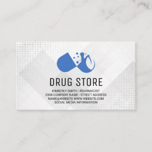 Carte De Visite Pharmacien Pilules médicamenteuses Technicien