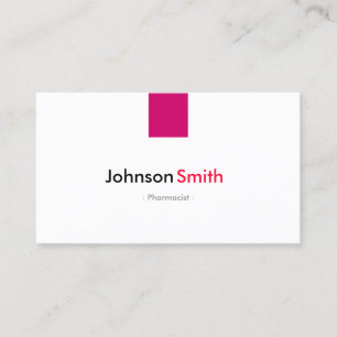 Carte De Visite Pharmacien - Simple Rose rose