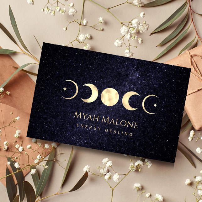 Carte De Visite Phase Lune Galaxy Yoga Energie Guérisseur (Créateur téléchargé)