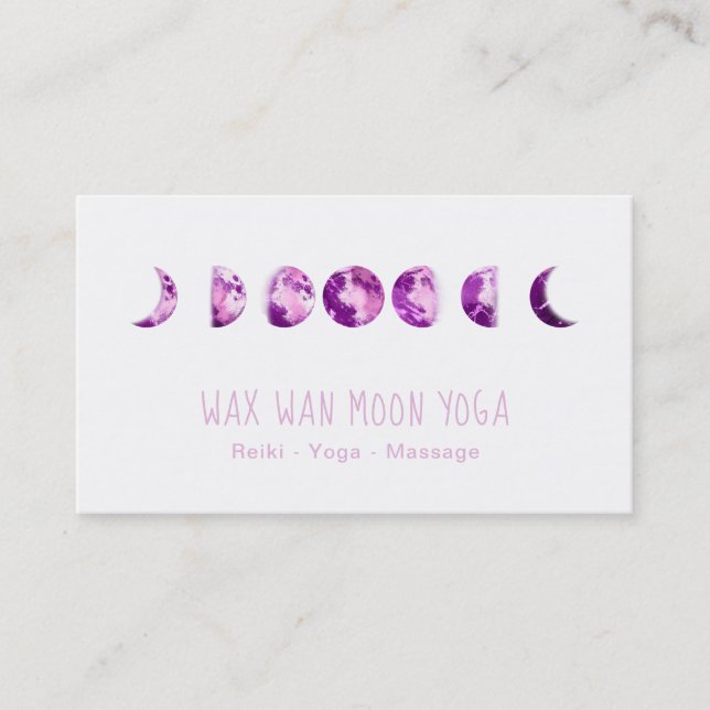 Carte De Visite *~* Phases de la lune violette violette violette p (Devant)