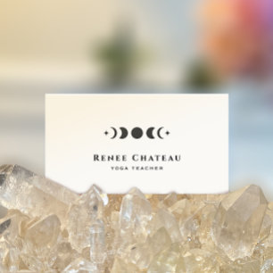 Carte De Visite Phases lunaires Astrologie Yoga Professeur