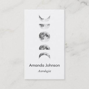 Carte De Visite Phases minimales de lune Astrologie Yoga Guérisse