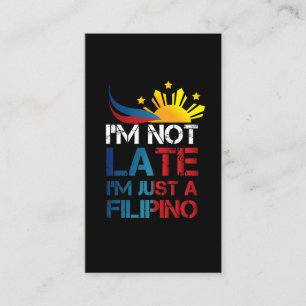 Carte De Visite Philippines : La ponctualité est un drôle de pin