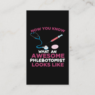 Carte De Visite Phlebotomiste Blood Venipuncture Vein Phlebotomy