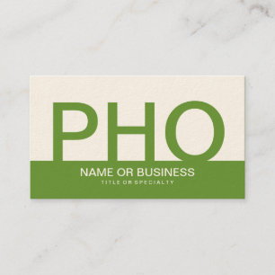 Carte De Visite PHO gras (personnalisable en couleur)