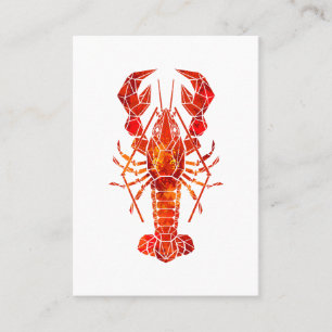 Carte De Visite Phomard polygonal rouge