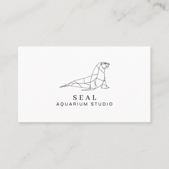 Carte De Visite Phoque de l'aquarium (Devant)