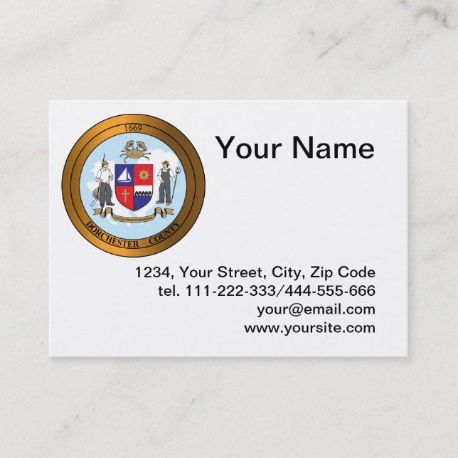 Carte De Visite Phoque du comté de Dorchester (Devant)