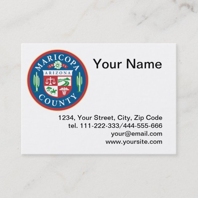 Carte De Visite Phoque du comté de Maricopa (Devant)