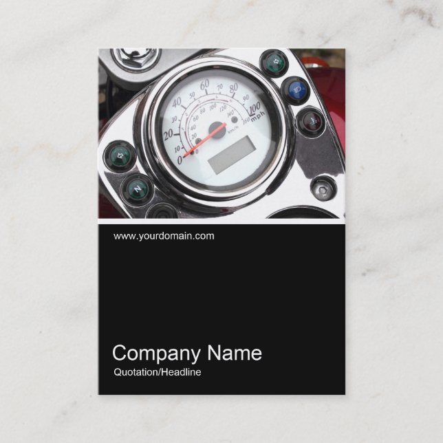 Carte De Visite Photo 0343 de Half&Half - tachymètre de moto (Devant)