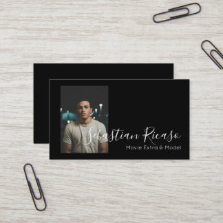 Carte De Visite Photo à thème noir et blanc Personnalisé