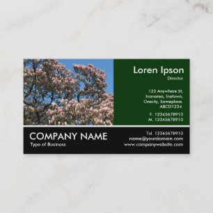 Carte De Visite Photo avec pied - Arbre en fleurs de magnolia