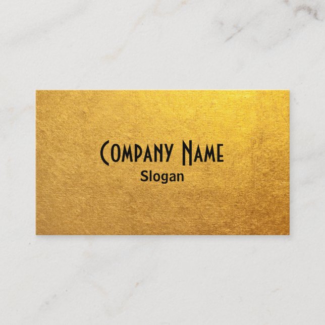 Carte De Visite Photo Black and Gold Foil (Devant)