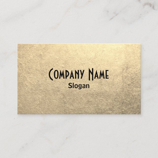 Carte De Visite Photo Black and Platinum Gold Foil (Devant)