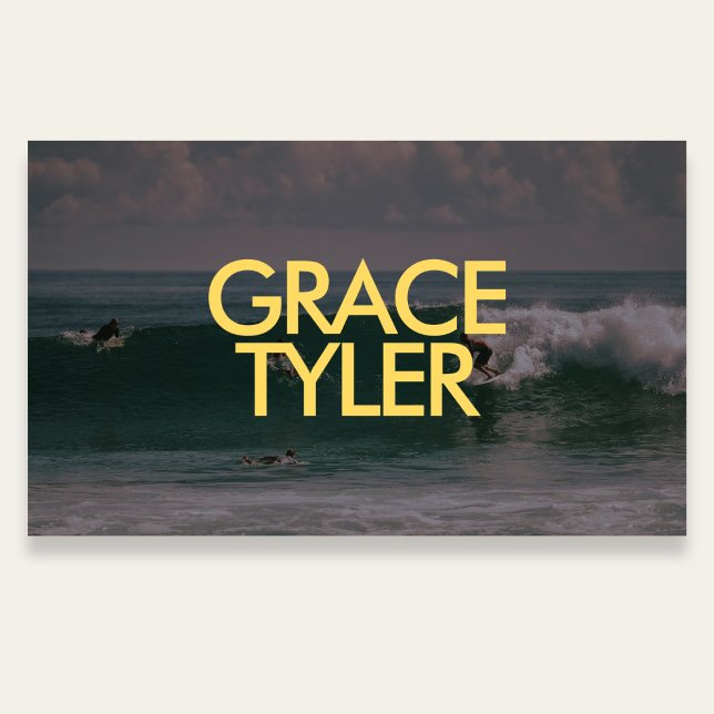 Carte De Visite Photo Bold Modern QR Code White Business Card (Créateur téléchargé)