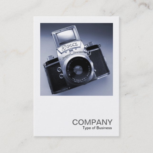 Carte De Visite Photo carré 020 - Vieux appareil photo (Devant)