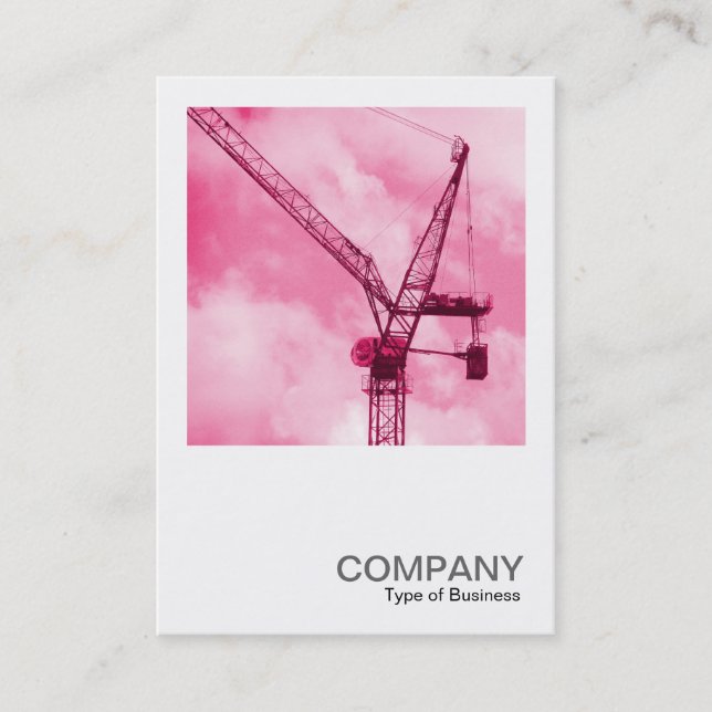 Carte De Visite Photo carré 0246 - Grue rose (Devant)