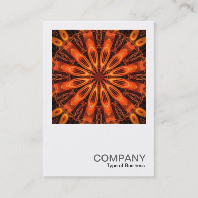 Carte De Visite Photo carré 0285 - Orange Kaleidoscope 02 (Devant)