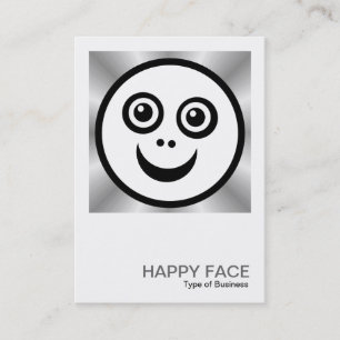 Carte De Visite Photo carré 039 - Happy Face - B&W