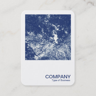 Carte De Visite Photo carré 0593 - Canopée des bois 02 - Cyanotype