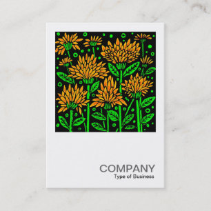 Carte De Visite Photo carré 075 - Fleurs Art Déco