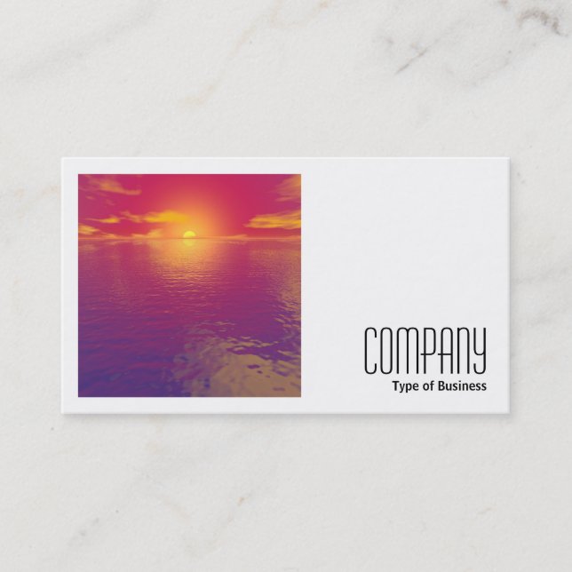 Carte De Visite Photo carré (v2) - coucher du soleil (Devant)