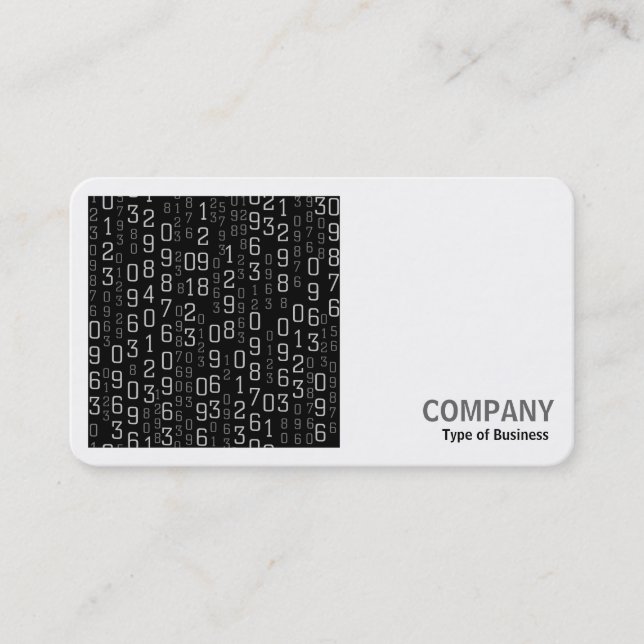 Carte De Visite Photo carré (v2) - Numéros en cascade (Devant)