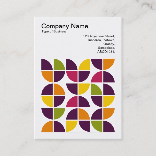 Carte De Visite Photo carré (v3) - Géométrie Abstraite 110421v2 (Devant)