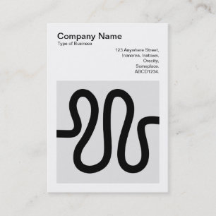 Carte De Visite Photo carré (v3) - Ligne courbe