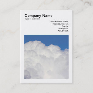 Carte De Visite Photo carré (v3) - Nuages de Cumulus