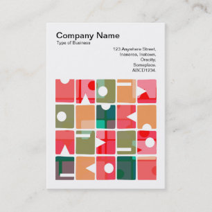 Carte De Visite Photo carré (v3) - Rectangles Abstraites 120623